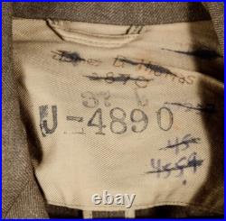 WWII United States Army Air Force USAAF Ike Jacket w Bullion Patch and ID Badge