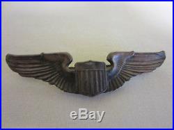 WWII Vintage USAF 8th Air Force Pilot Wings Sterling Silver