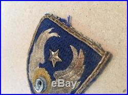 WWII theater made 9th Air Force patch. Hand embroidered