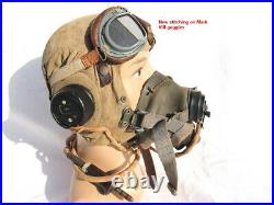 WW 2 Type D Flying Helmet Royal Air Force Pilot WW2 Goggles Malta  Spitfire