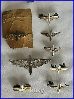 WW II Lot Air Force Pins Patches USA