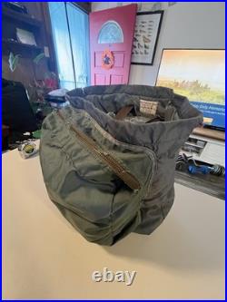 World War II Bag, Protective, Helmet Air Force Pilot 1940s Conmar Zipper 1940s