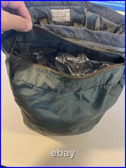 World War II Bag, Protective, Helmet Air Force Pilot 1940s Conmar Zipper 1940s