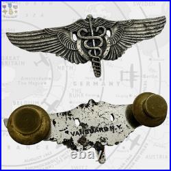 Wwii U. S. Army Air Force Flight Surgeon Wings 2 Size Vanguard N. Y. Ww2 #374