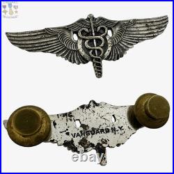 Wwii U. S. Army Air Force Flight Surgeon Wings 2 Size Vanguard N. Y. Ww2 #374