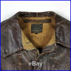 Wwii Usaaf Army Air Forces Pilot Leather Flying Flight Jacket Type A-2 A2 Aero