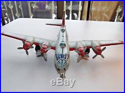 Yonezawa B-29 Bomber Usaf Vintage Made In Japan Tin Litho Plane